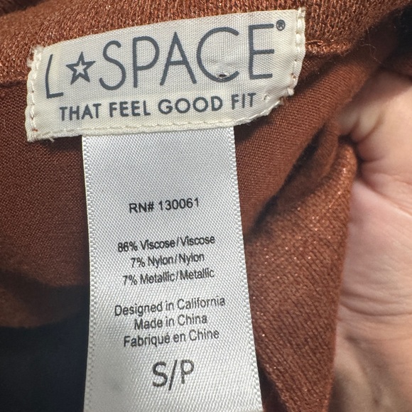 L Space Scarlett Long Sleeve Dress Brown - Picture 6 of 9